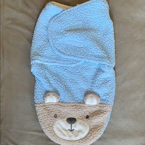 Chick pea fleece swaddle blanket